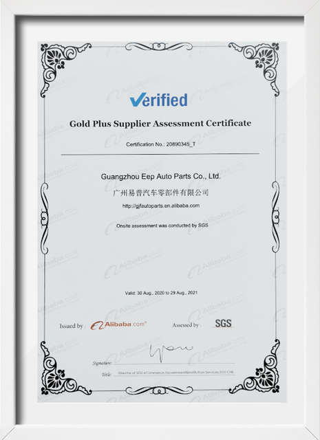 SGS gold supplier certificate for control arms